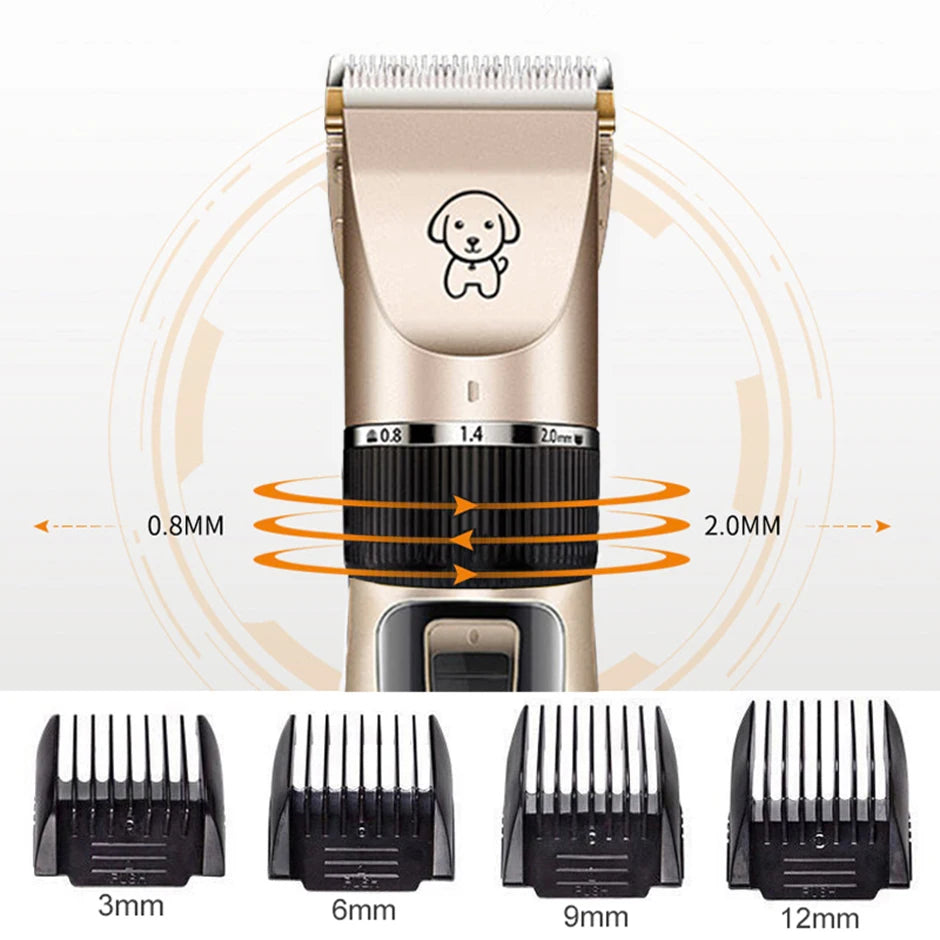 Professional Rechargeable Pet Hair Clipper – Low Noise Grooming Trimmer